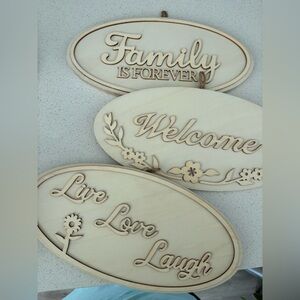 Wooden signs for Crafting - Painting - new - Family, Welcome, Live Love Laugh